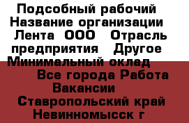 Подсобный рабочий › Название организации ­ Лента, ООО › Отрасль предприятия ­ Другое › Минимальный оклад ­ 22 500 - Все города Работа » Вакансии   . Ставропольский край,Невинномысск г.